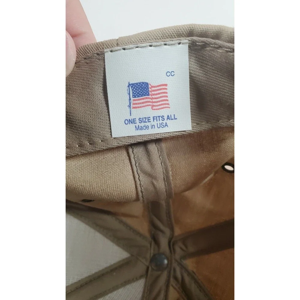 Vtg Dad Hat Tan Red Snapback Embroidered Southwest‎ Sutton Ropes Made in USA